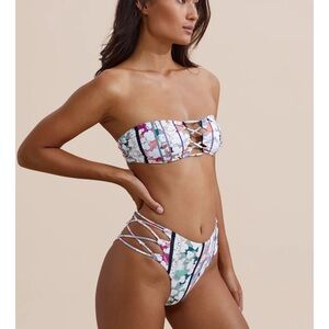 Stone Fox Swim Wear Theo Bikini Bottom, Origami, Small, NWT